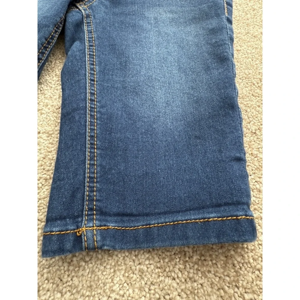 VIGOSS Girl's Small (7/8) Blue Denim‎ Bermuda Shorts Glitter Stripe Casual